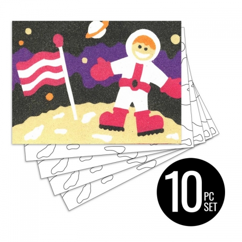 Peel 'N Stick Sand Art Board #14 - Walking On The Moon Multi Set *SHIPPING INCLUDED via USPS within USA*